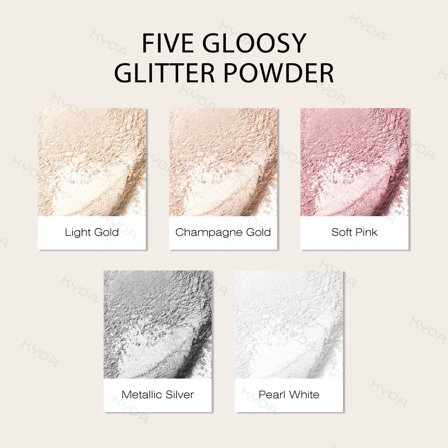 KYDA Champagne Body Glitter Spray, Shimmer Loose Powder Spray Sparkle Powder, Cosmetic Shimmer Makeup Glitter for Hair Body Face Clothes Nail Art Beauty & Personal Care KYDA