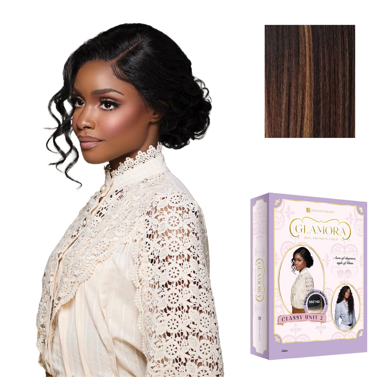 Sensationnel Glamora 360 LaceWig-Classy Unit 2, BALAYAGECHOCOLATE