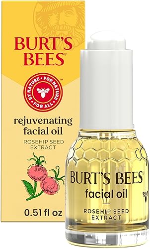 Burt's Bees Gua Sha Face Oil With Rosehip Seed Extract, Reduces Appearance of Fine Lines and Wrinkles, Use with Ice Roller & Facial Tools, Natural Beauty & Personal Care Burt's Bees