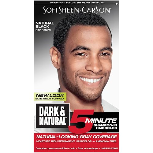 Hair Color for Men by SoftSheen Carson Dark and Natural, 5 Minutes, Natural Looking Gray Coverage for up to 6 weeks, Shampoo-in Permanent Hair Dye Beauty & Personal Care SoftSheen