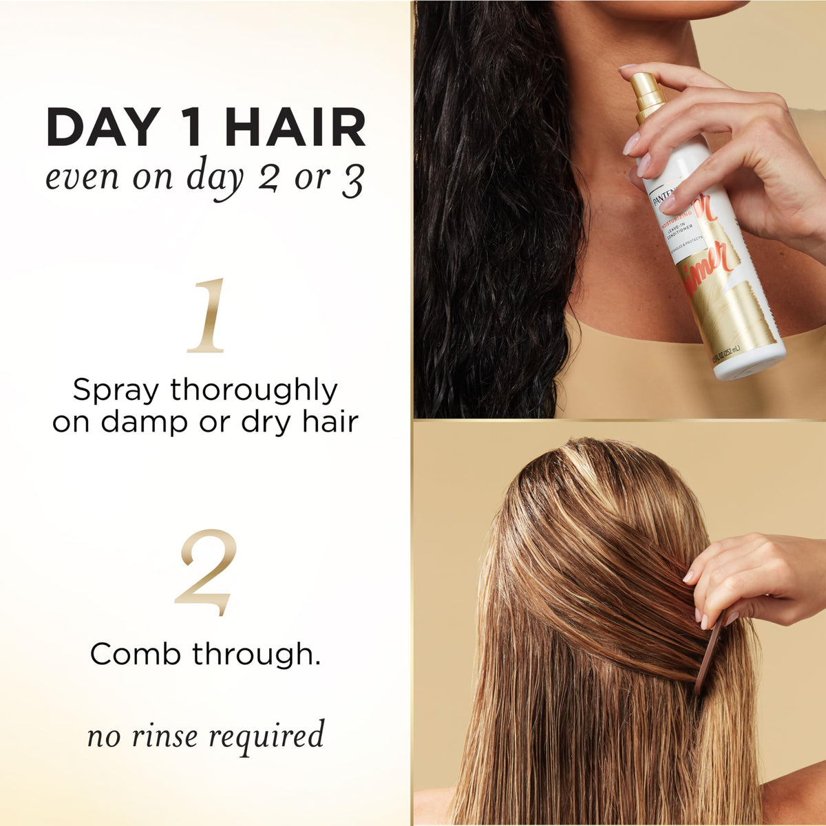 Pantene Conditioning Detangler Spray, Pro-V Repair & Protect, Nutrient Boost for Damaged Hair, Antioxidant Enriched, Leave-In Conditioner, Smooth Beauty & Personal Care Pantene