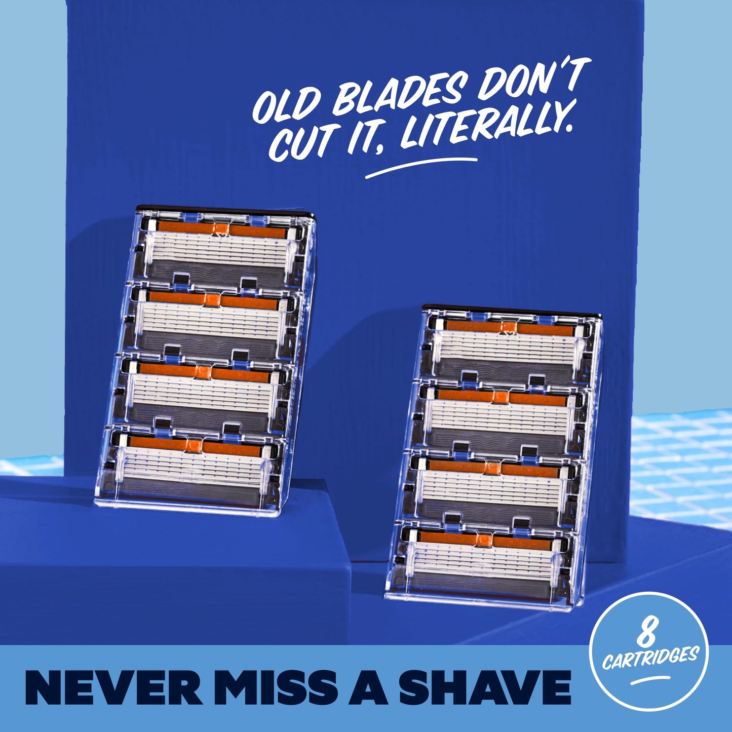 Dollar Shave Club | 6 Blade Razor Refills (8 Pack) | 6 Stainless Steel Blades for a Close & Comfortable Shave Beauty and Personal Care Dollar Shave Club