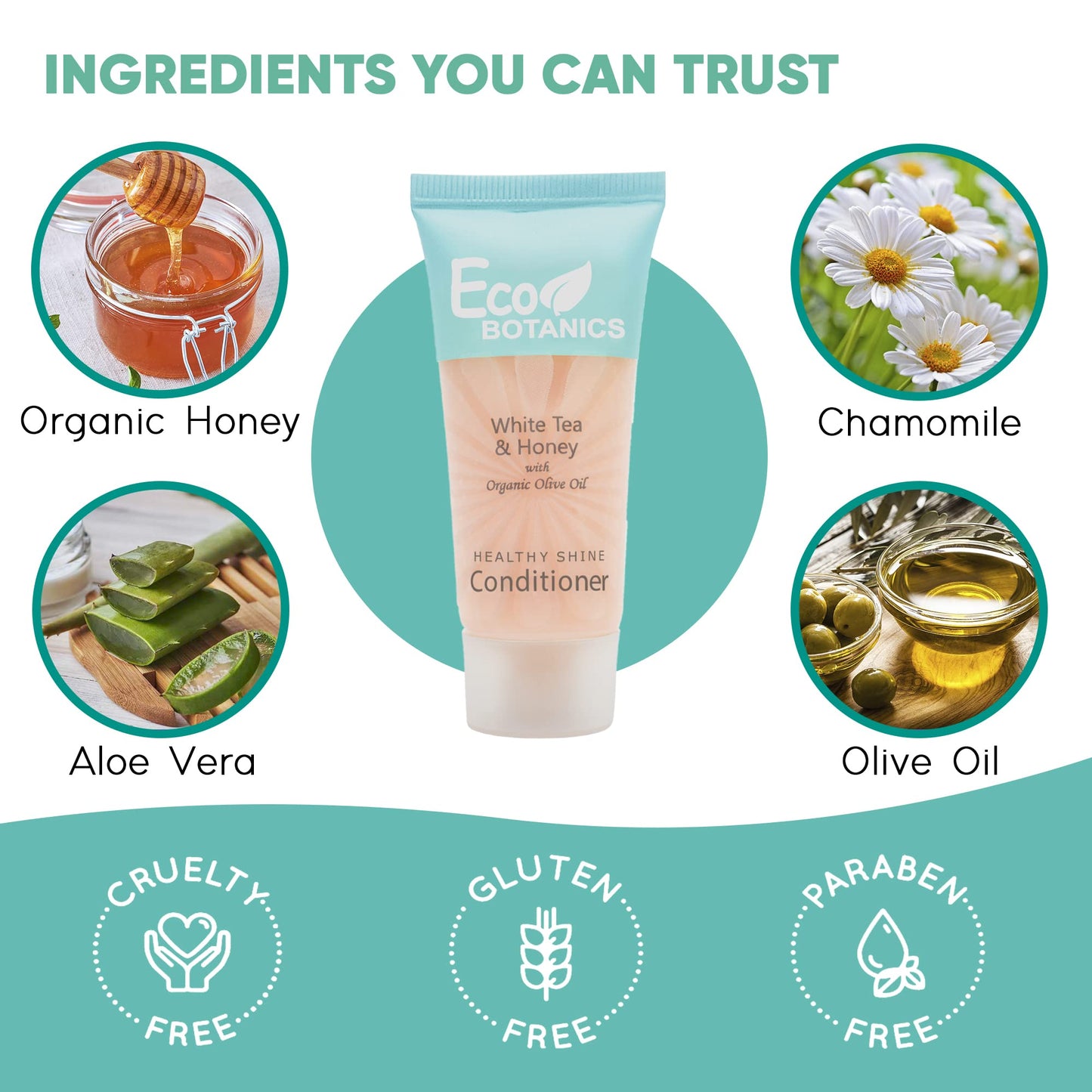 Eco Botanics Travel-Size Hotel Conditioner, 0.85 oz. (Case of 100) Beauty & Personal Care Eco Botanics