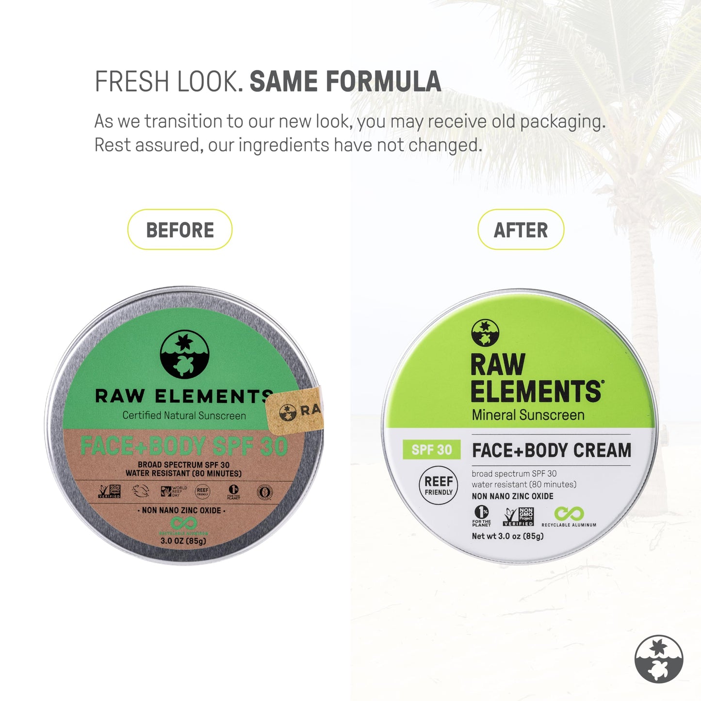 Raw Elements Face and Body Mineral Sunscreen SPF 30 Tin, Organic Sunblock Daily Protection, Non Toxic Reef Safe, Water Resistant, Cruelty Free Beauty & Personal Care Raw Elements
