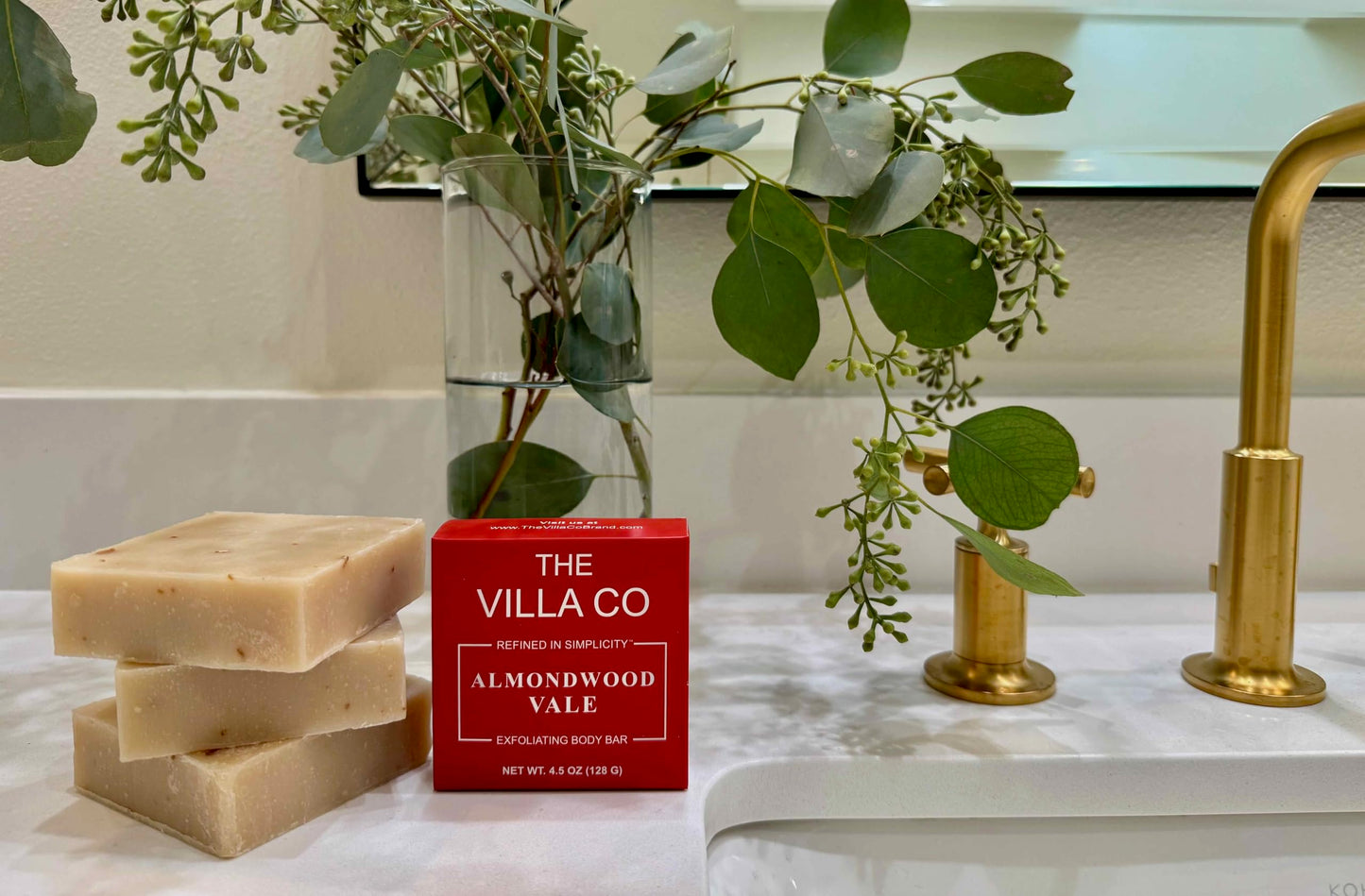 The Villa Co - Almondwood Vale | 4.5oz Exfoliating Body Bar for Women & Men | Artisan Made in USA | Natural Ingredients Beauty & Personal Care The Villa Co