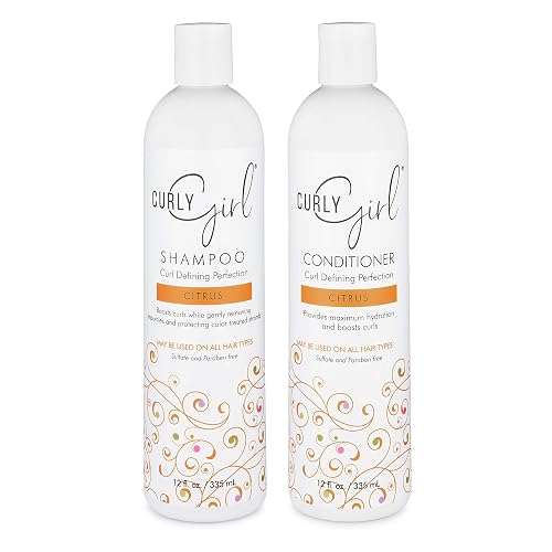 Curly Girl Curl Hair Shampoo Conditioner Set 12 oz Bottles Curly Girl Method Approved Curly Girls Hair Care Frizz Control Beauty & Personal Care Curly Girl