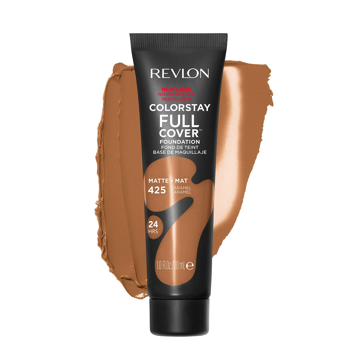 Revlon ColorStay Full Cover Longwear Matte Foundation, Heat & Sweat Resistant Lightweight Face Makeup, Caramel (425), 1.0 oz Beauty & Personal Care REVLON