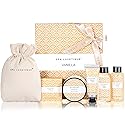 Spa Luxetique Spa Gifts for Women 6pc Vanilla Bath Sets Women Gift With Body Lotion, Shower Gel, Bubble Bath, Hand Cream, Bath and Body Gifts Set Beauty & Personal Care spa luxetique