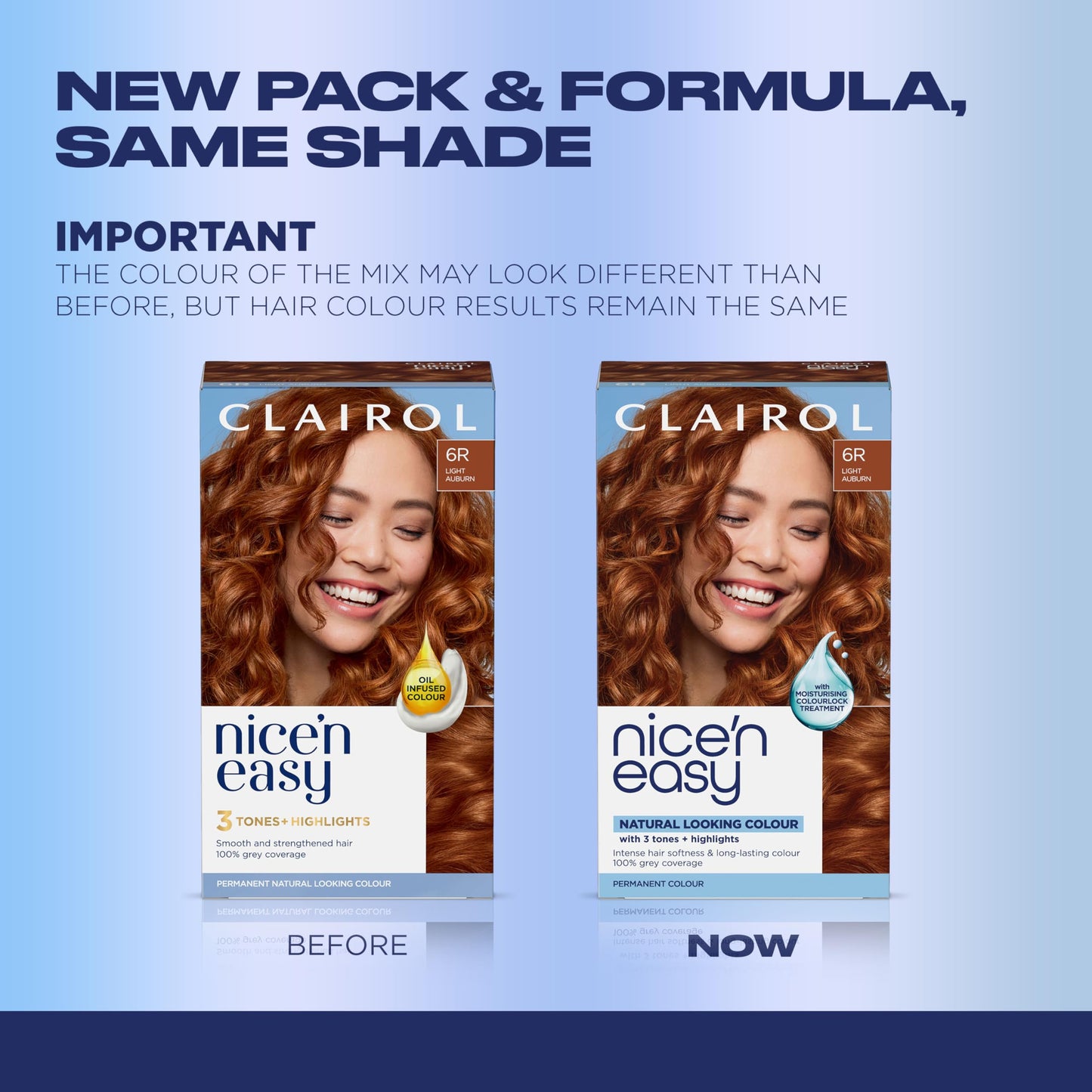 Clairol Nice'n Easy Permanent Hair Dye, 6R Light Auburn | 100% Gray Coverage | Long?Lasting, Natural?Looking Color & Shine | Pack of 1 Beauty & Personal Care Clairol