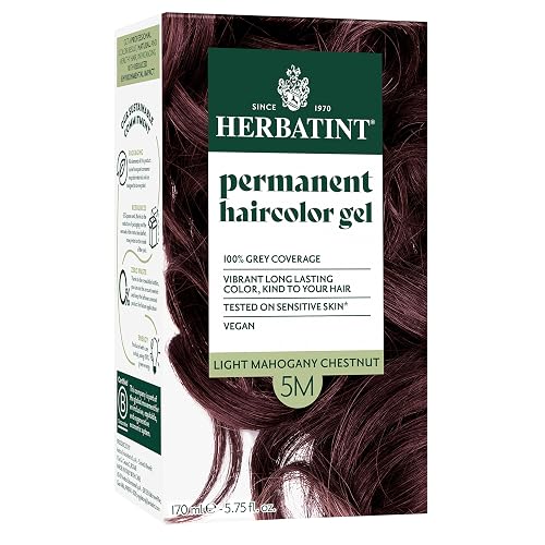 Herbatint Permanent Hair Dye For Women - 5M Light Mahogany Chestnut - For Up To 100% Gray Coverage of Resistant Gray Hair - Ammonia-Free, Alcohol-Free Beauty & Personal Care Herbatint