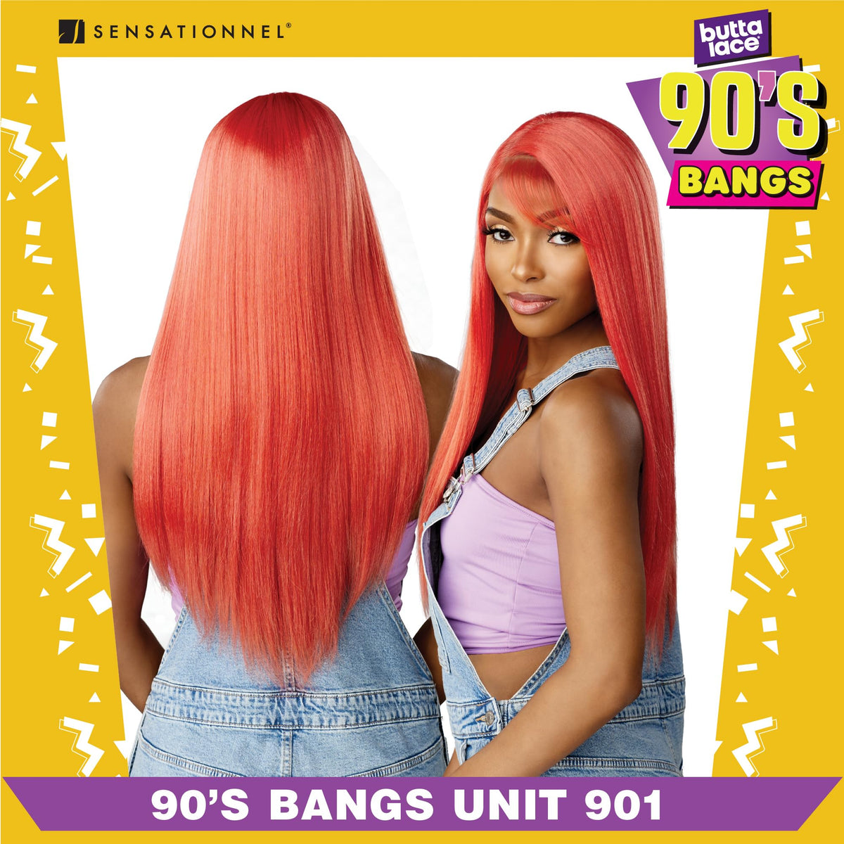 Sensationnel Butta Lace 90s Bangs Wig-Unit 901, 2 DARKBROWN