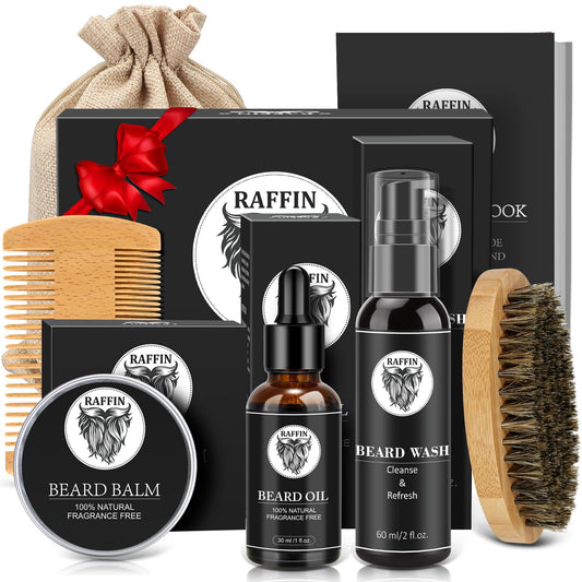 Christmas Gifts for Men - Beard Kit for Men's Self-care, Outfits Men's Grooming Routine, Anniversary | Birthday Gifts for Him Husband Boyfriend Dad Beauty & Personal Care RAFFIN