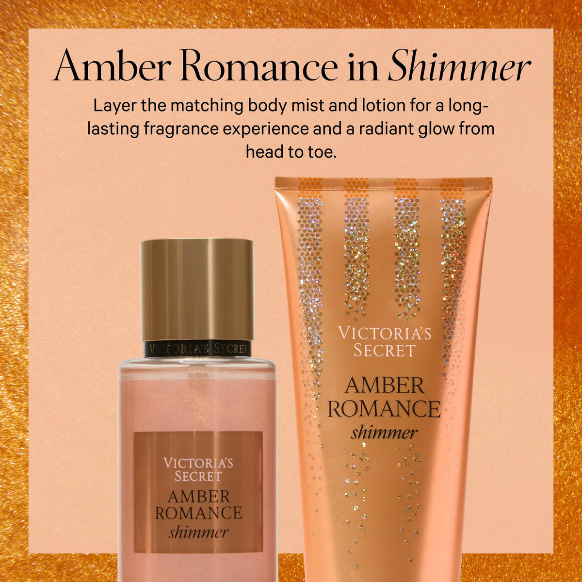 Victoria's Secret Body Fragrance Mist, Amber Romance Shimmer - 8.4 fl oz