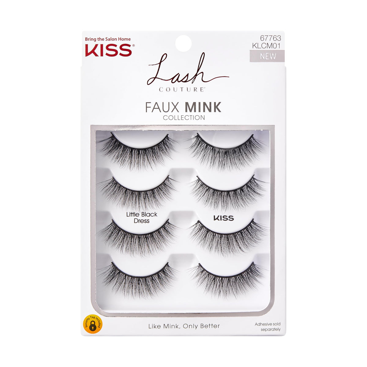 KISS Lash Couture Faux Mink False Eyelashes Multipack, ‘Little Black Dress’, 12mm, Multiple Lengths, Reusable, Cruelty Free, Vegan, Exclusive Beauty & Personal Care KISS