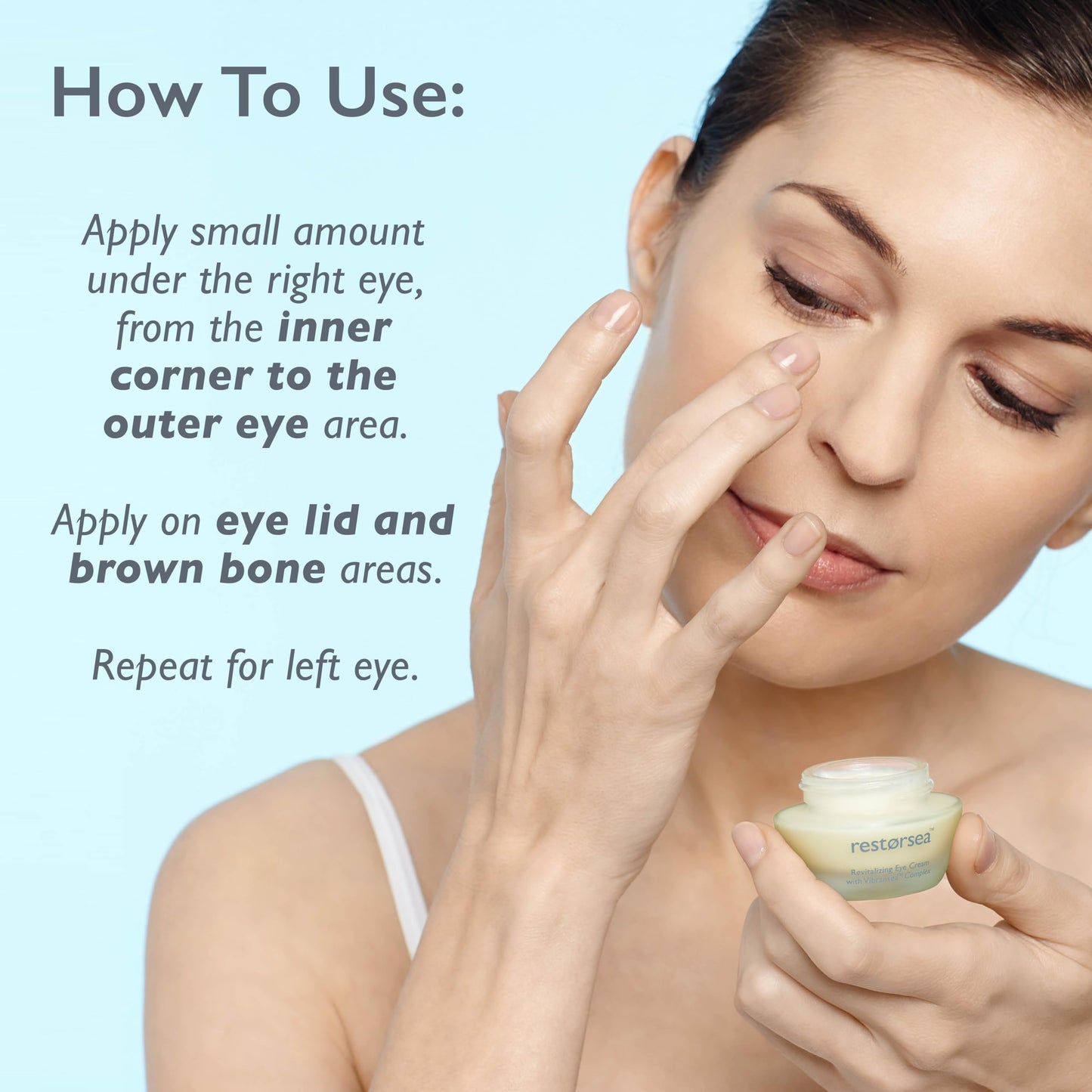 Restorsea Revitalizing Eye Cream - Reduces Dark Circles & Crow’s Feet - Anti-Aging Eye Treatment with Vibransea™ Complex, Hesperidin & Oat Extract Beauty & Personal Care Restorsea