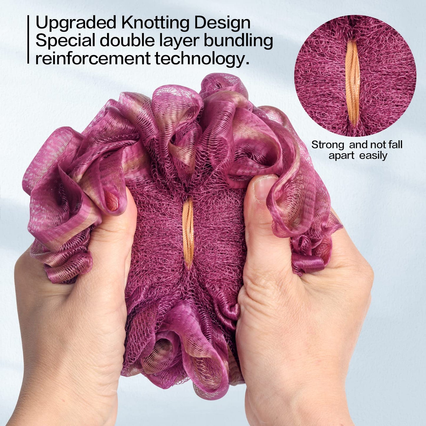 Fishent Shower Sponge Shower Loofah, Body Wash Loofah Sponge Body Scrubber, 3 Pack 60g Large Size Lofas for Shower, Cleaning Loofahs Sponge Body Beauty & Personal Care Fishent