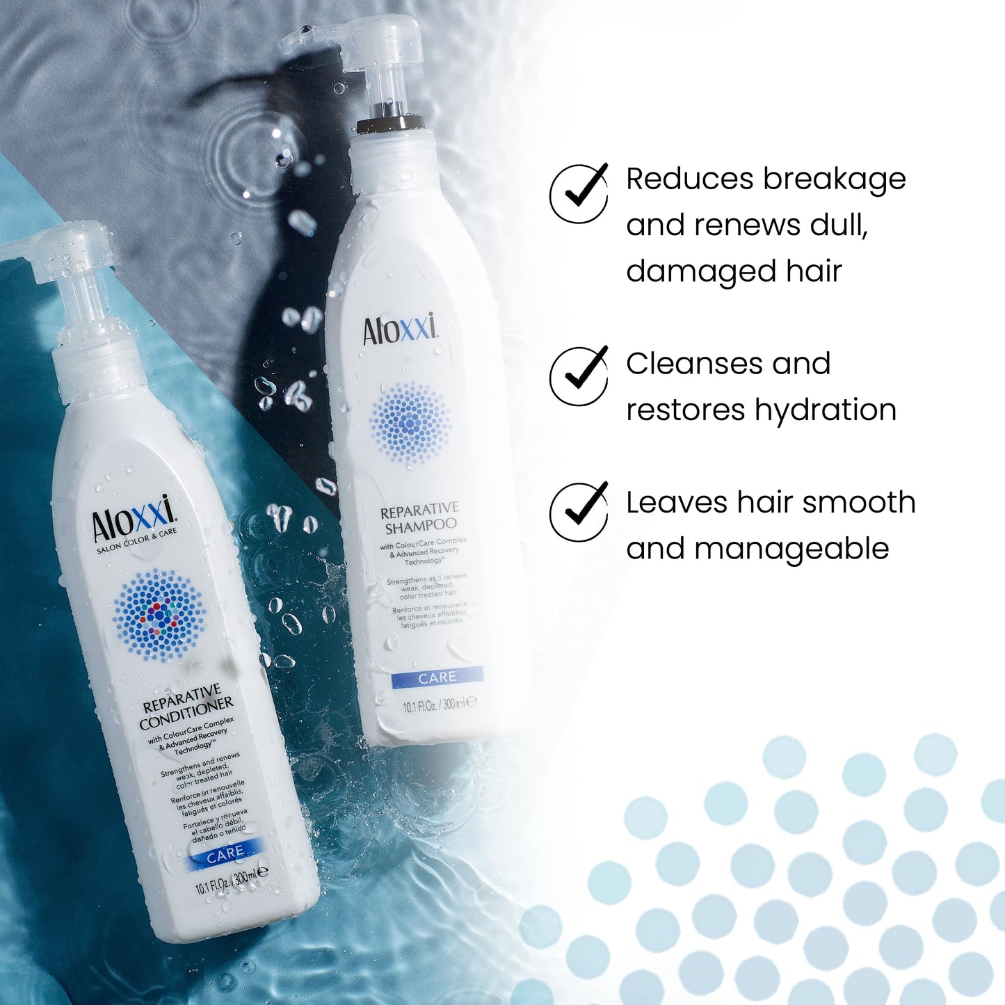 ALOXXI Reparative Hair Repair Shampoo for Damaged Hair with ColourCare Complex and Advanced Recovery Technology Cleanses Over-Processed Hair, 33.8 Fl Beauty & Personal Care ALOXXI