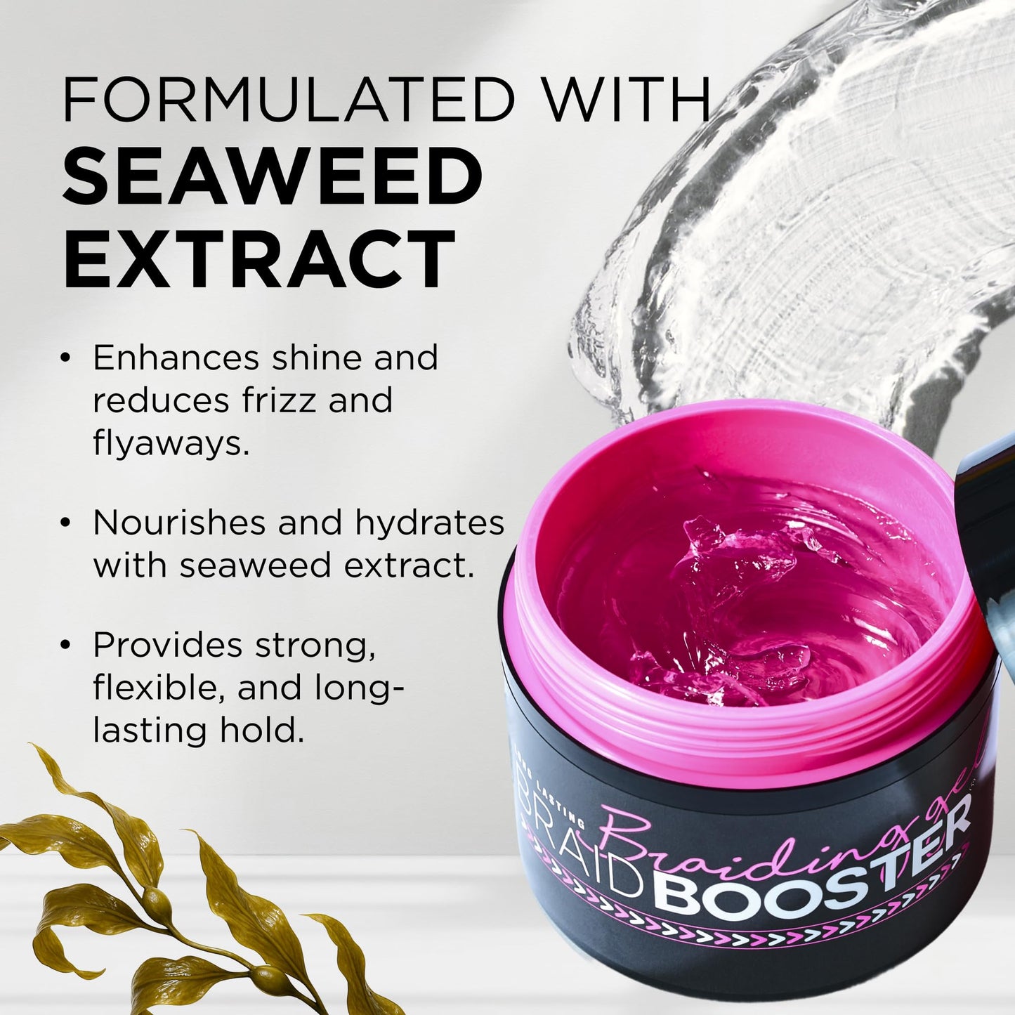 Style Factor Braid Booster Braiding Gel - Strong Hold & Conditioning Shine Hair Gel with Seaweed Extract - for Braids, Twists and Locs - 7.25 oz (Red) Beauty & Personal Care Style Factor