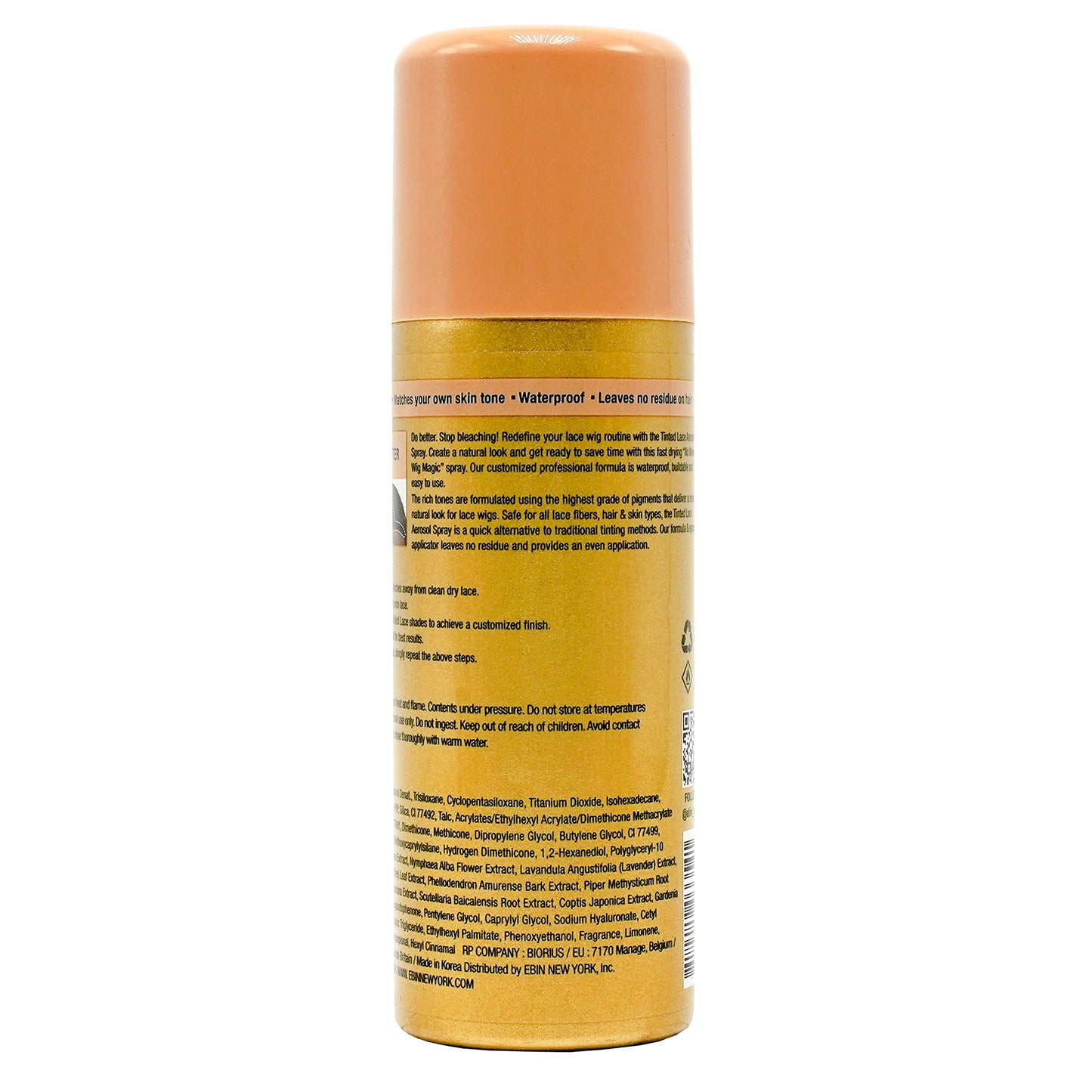 EBIN NEW YORK Tinted Lace Spray - Natural Beige, 2.7oz/80ml, Quick dry, Water Resistant, No Residue, High pigmentation, Even Spray, Matching Skin Beauty & Personal Care EBIN NEW YORK