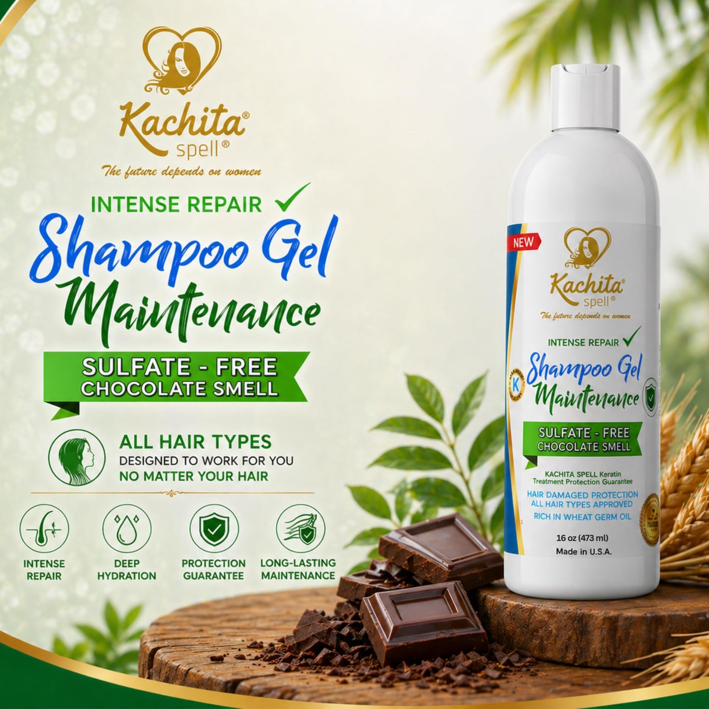 Kachita Spell Shampoo Conditioner for Keratin Treatments Sulfate Free No Paraben K-Shield 16oz Beauty & Personal Care Kachita Spell