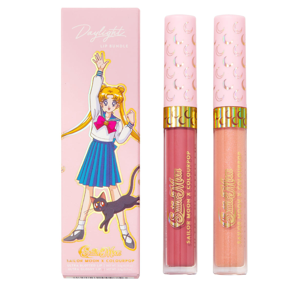 ColourPop x Sailor Moon Ultra Lip Set - High-Shine, Non-Sticky & Hydrating Pink Lip Gloss & Diffused Matte Lipstick Set with a Flexible Paddle Beauty & Personal Care ColourPop