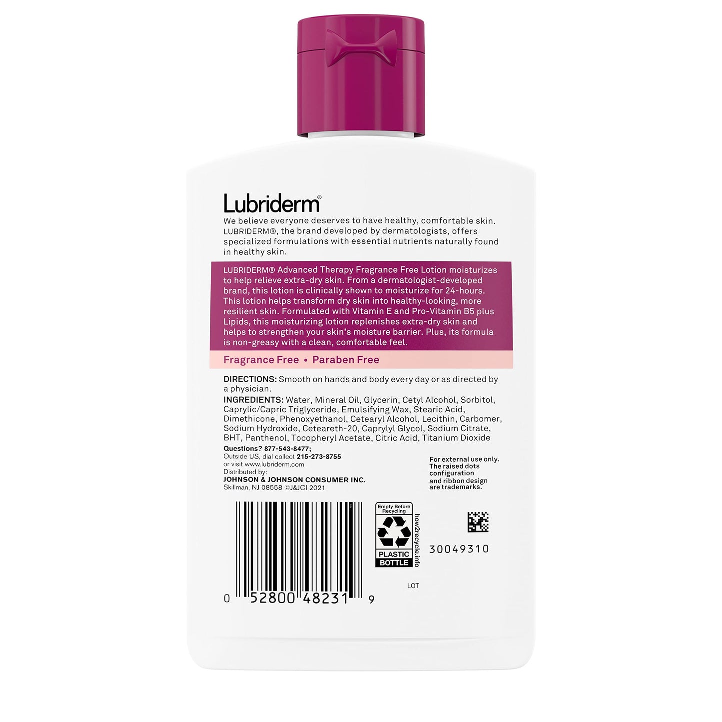 Lubriderm Advanced Therapy Lotion, Fragrance-Free, 6 Fl. Oz (Pack of 4) Beauty & Personal Care Lubriderm