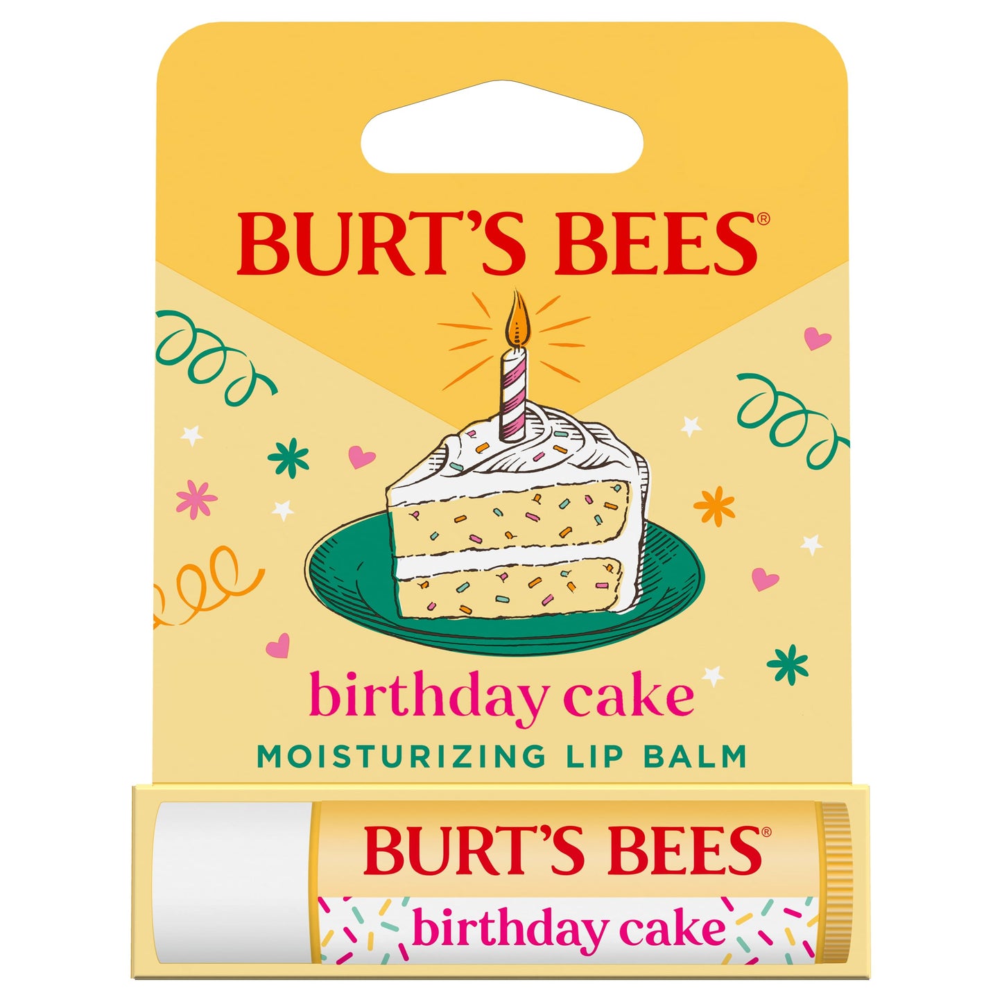 Burt's Bees Birthday Cake Lip Balm, Tint-Free, Natural Origin Lip Care, 1 Tube, 0.15 oz. Beauty and Personal Care Burt's Bees