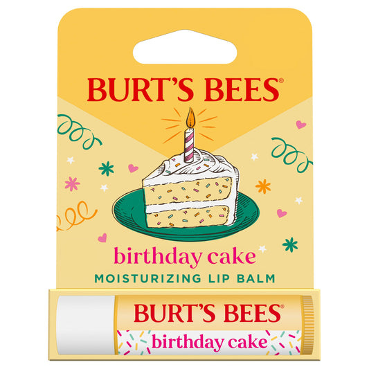 Burt's Bees Birthday Cake Lip Balm, Tint-Free, Natural Origin Lip Care, 1 Tube, 0.15 oz. Beauty and Personal Care Burt's Bees