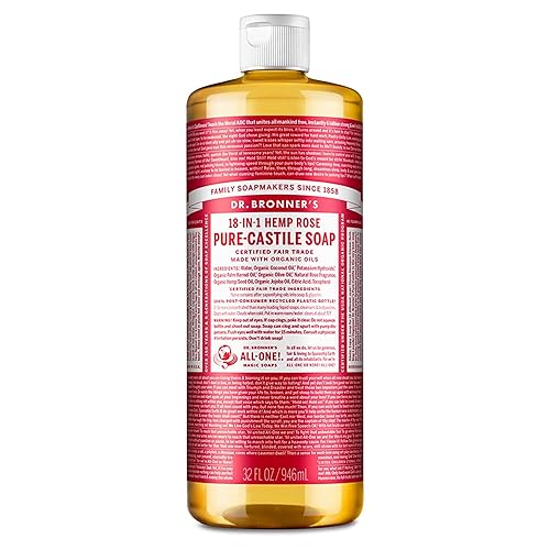 Dr. Bronner's Magic Soaps 18-In-1 Hemp Rose Pure Castille Soap, 32-Ounce Bottles Beauty & Personal Care Dr. Bronner's