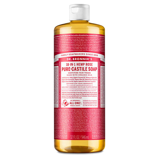 Dr. Bronner's Magic Soaps 18-In-1 Hemp Rose Pure Castille Soap, 32-Ounce Bottles Beauty & Personal Care Dr. Bronner's