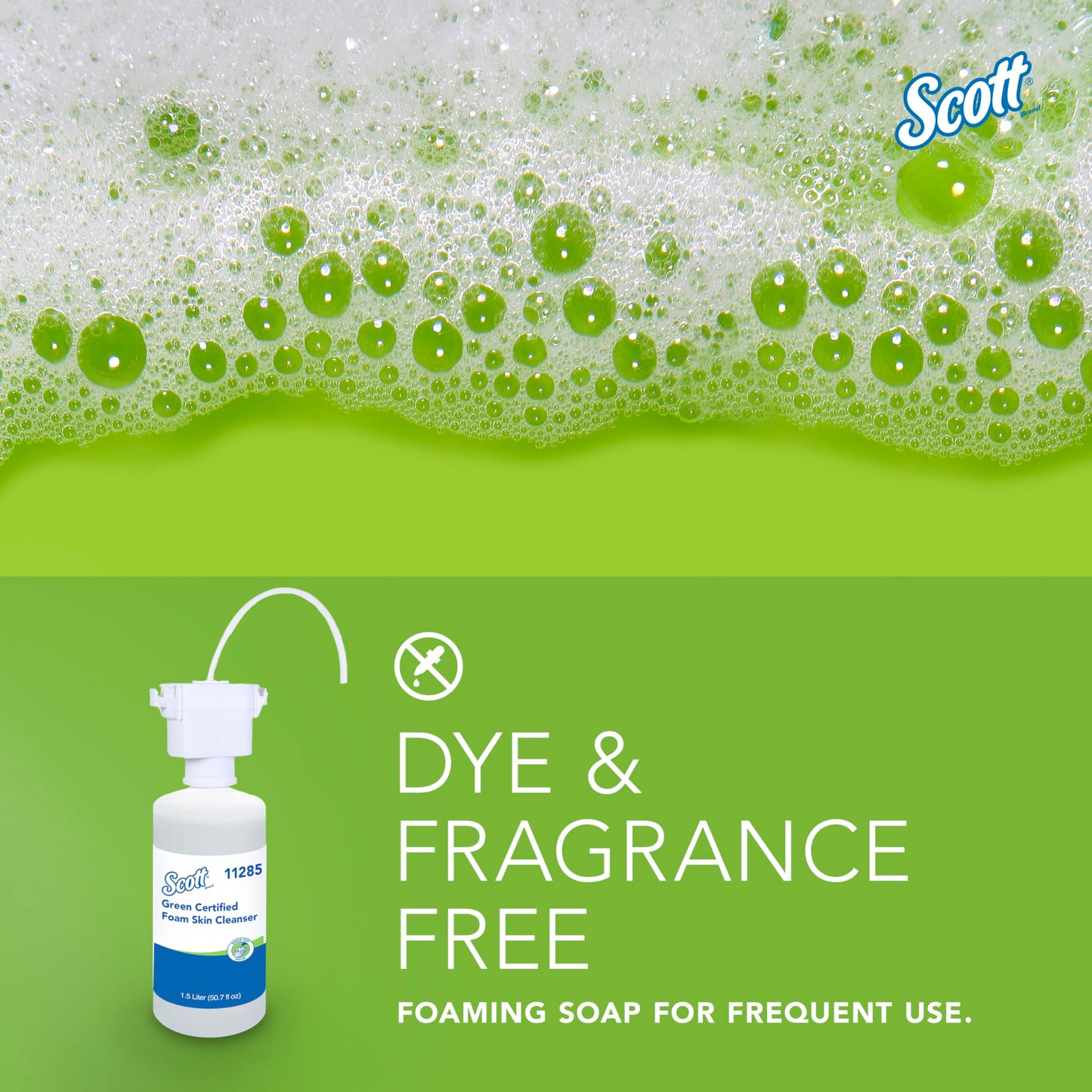 Scott Professional Green Certified Foam Hand Soap (11285), 1.5 L, Foaming, Clear, No Fragrance Added, Under-Counter Refills for Kimberly-Clark Beauty & Personal Care Scott Professional