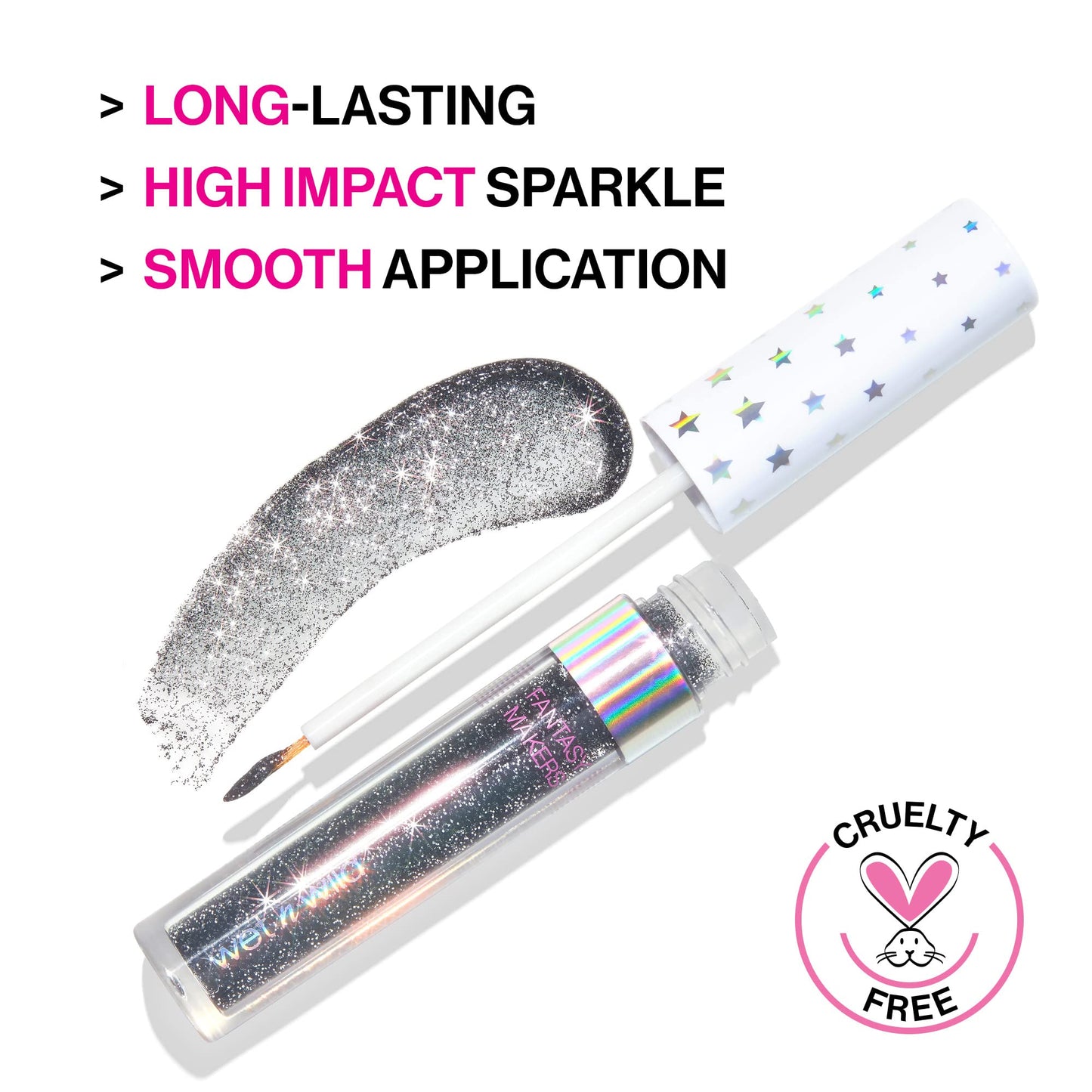 wet n wild Glitter Eyeliner Fantasy Makers Glitter Eye Liner Makeup, Silver Kaleidoscope Beauty & Personal Care wet n wild