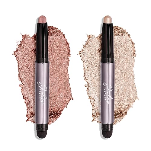 Julep Eyeshadow 101 Crème-to-Powder Waterproof Shadow Stick Duo - Long-Lasting, Crease-Proof, Easy Appy with Built-in Smudger - Pearl & Rose Shimmer Beauty & Personal Care Julep