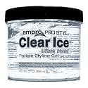 AmPro Pro Styl Clear Ice Styling Gel - Protects and Strengthens Your Strands - Non-Flaking, Alcohol Free, Vegan Formula - Flexible, Touchable Hold Beauty & Personal Care AmPro