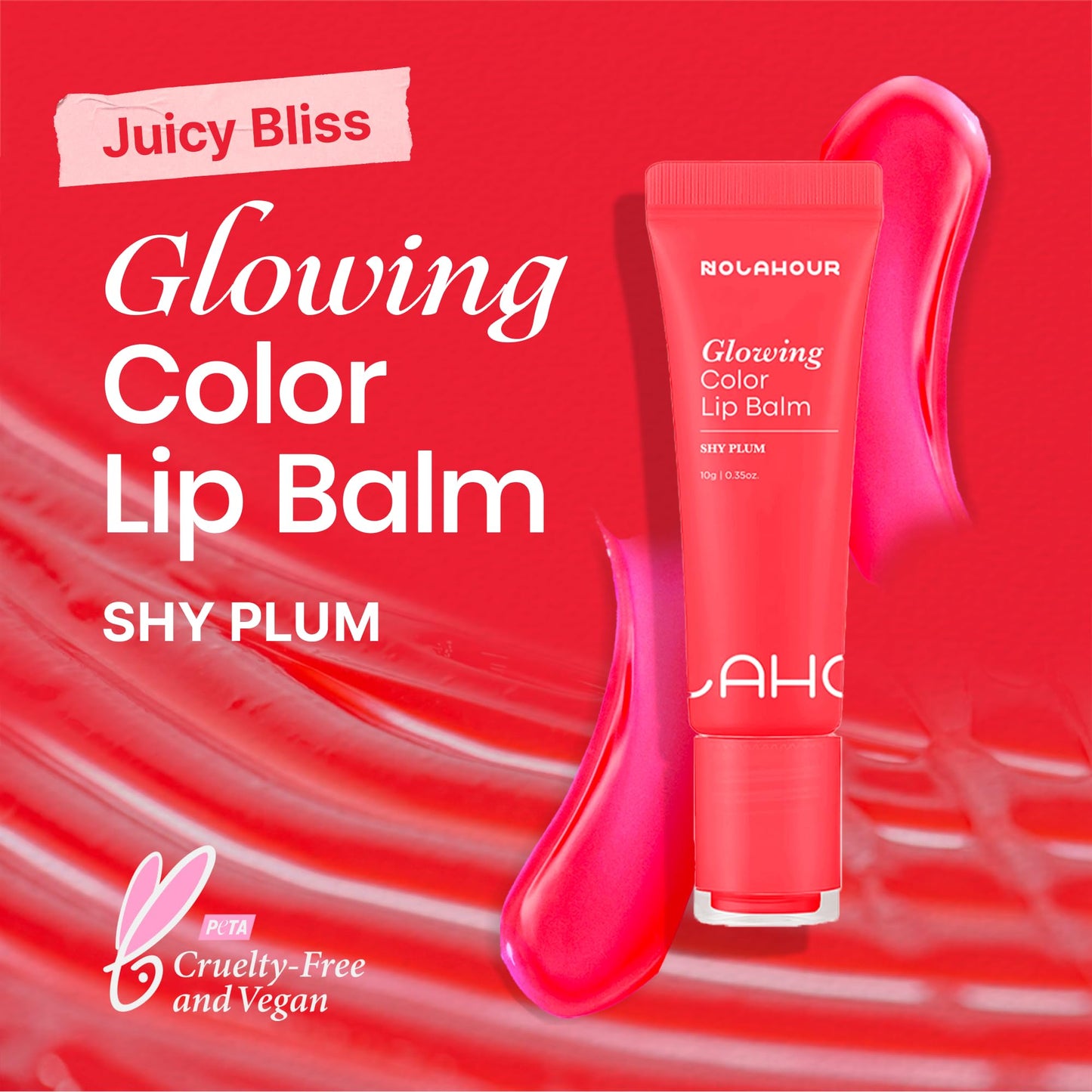 NOLAHOUR Glowing Color Lip Balm 0.35 Oz - Hydrating Lip Balm Lip Gloss for Girls - Vegan Lip Balm & Lip Plumping Gloss - Lip Glowy Balm & Lip Care Beauty and Personal Care NOLAHOUR