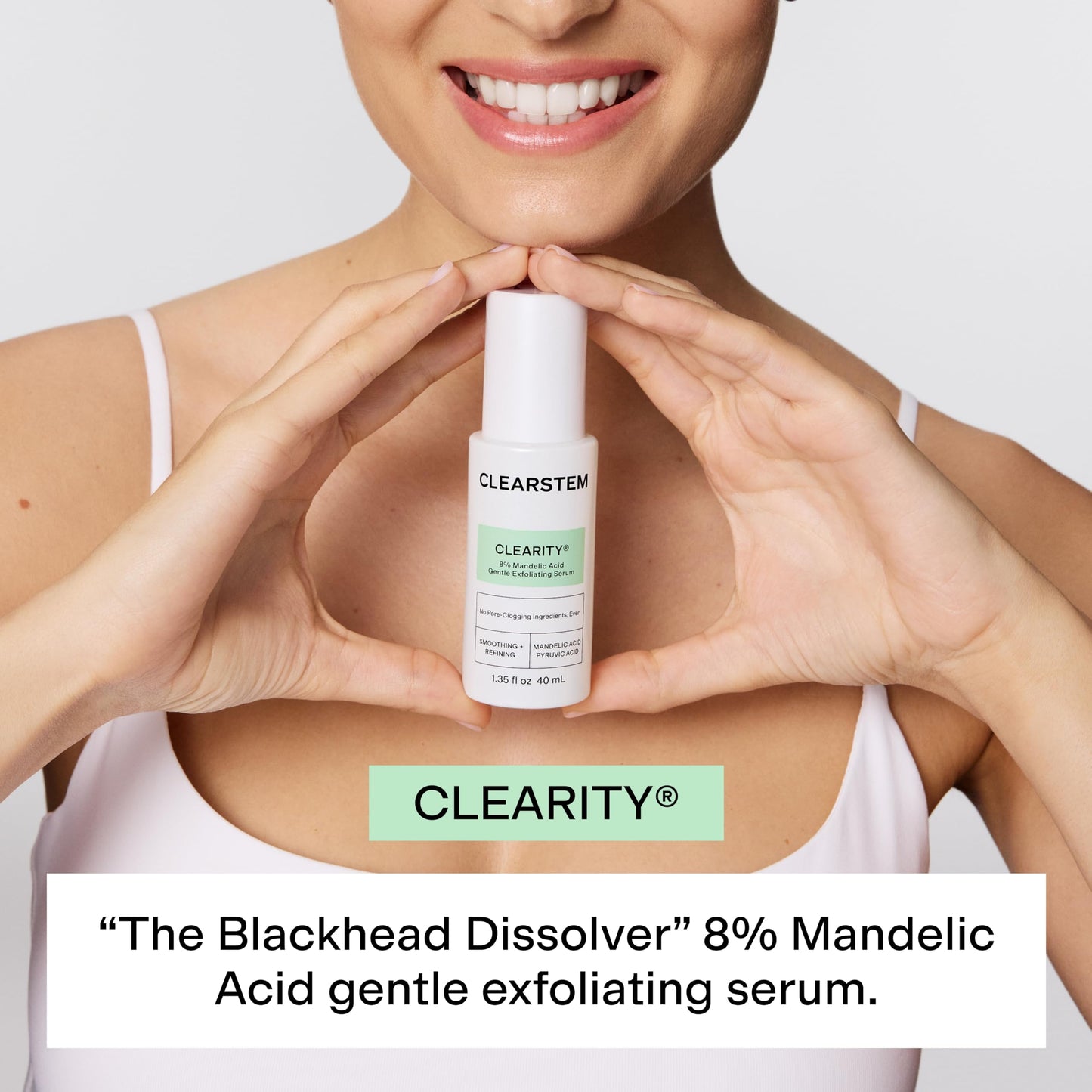CLEARSTEM - CLEARITY The Blackhead Dissolver Mandelic Acid Serum - Vitamin C, Turmeric, Collagen Boost - All Skin Types - Facial Skin Care Products Beauty & Personal Care CLEARSTEM
