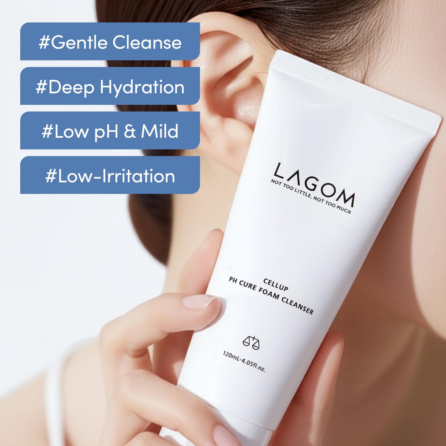 LAGOM Cellup pH Cure Foam Cleanser | Low pH, Skin Barrier Protection, Natural Deep Face Cleansing, K-Skincare, Mild, 5.5 Subacid for Sensitive Skin Beauty & Personal Care LAGOM