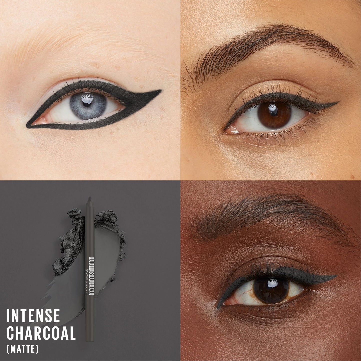 Maybelline TattooStudio Long-Lasting Sharpenable Eyeliner Pencil, Glide on Smooth Gel Pigments with 36 Hour Wear, Waterproof, Intense Charcoal, 1 Beauty & Personal Care MAYBELLINE