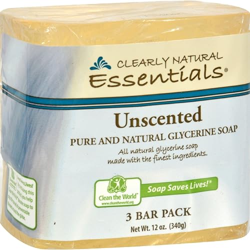 Clearly Natural Bar Soap Glyc Unsctd 3Pk 3/4 Oz Beauty & Personal Care Clearly Natural