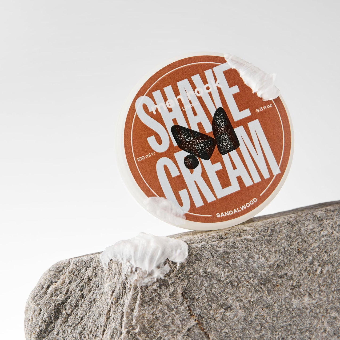 Men Rock Shave Cream - Sandalwood - Mens Shaving Cream - Moisturizing Shaving Foam for Men - Non-Drying Formula - Cruelty-Free - 3.5 oz Beauty and Personal Care Men Rock
