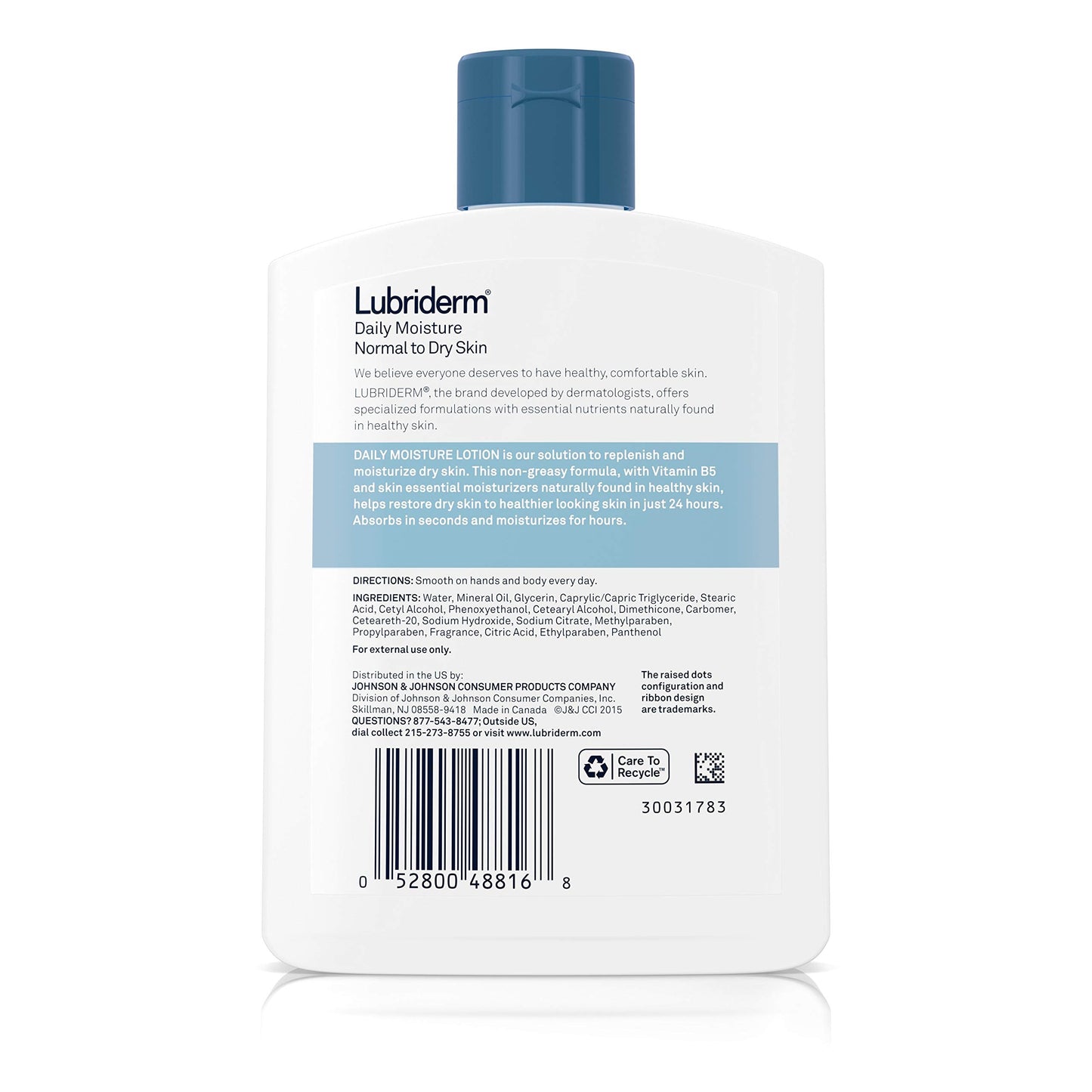 Lubriderm Daily Moisture Hydrating Body and Hand Lotion with Vitamin B5, Non-Greasy, 6 fl. oz Beauty & Personal Care Lubriderm