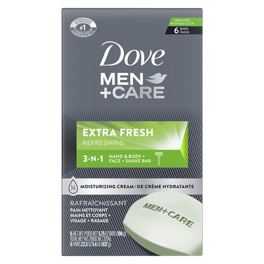 DOVE MEN + CARE 3 in 1 Cleanser for Body, Face, and Shaving to Clean and Hydrate Skin Extra Fresh Body and Facial Cleanser More Moisturizing Than Bar Beauty & Personal Care Dove