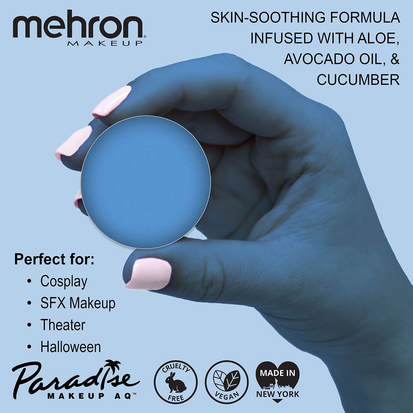 Mehron Makeup Paradise Makeup AQ Refill Size | Stage & Screen, Face & Body Painting, Beauty, Cosplay, and Halloween | Water Activated Face Paint, Body Beauty & Personal Care Mehron