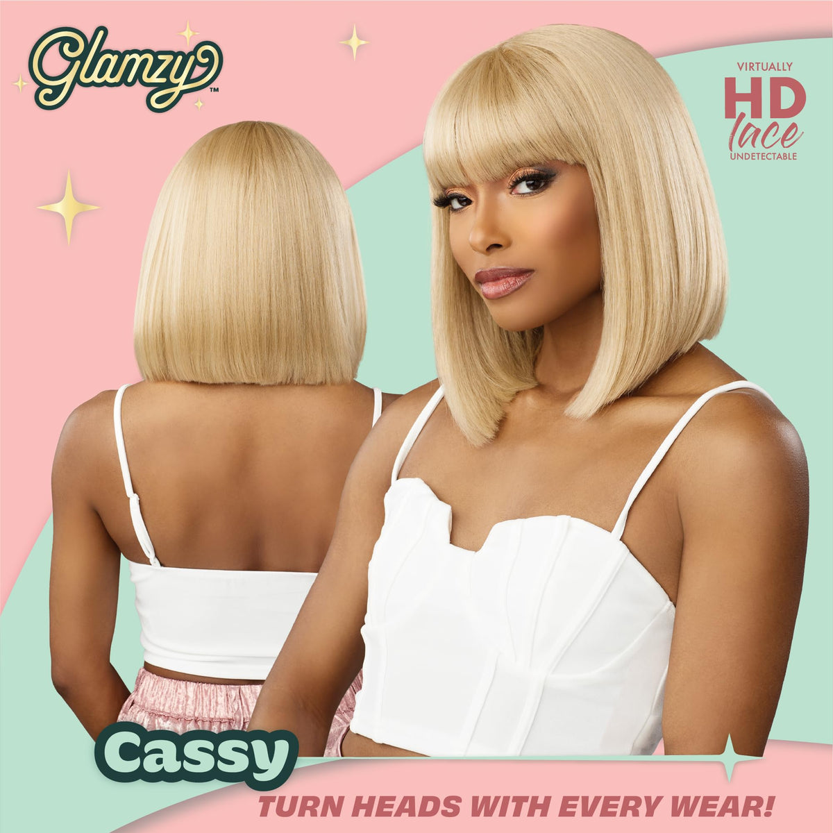 Sensationnel Glamzy Lace Crown Wig-Cassy, 2 DARKBROWN