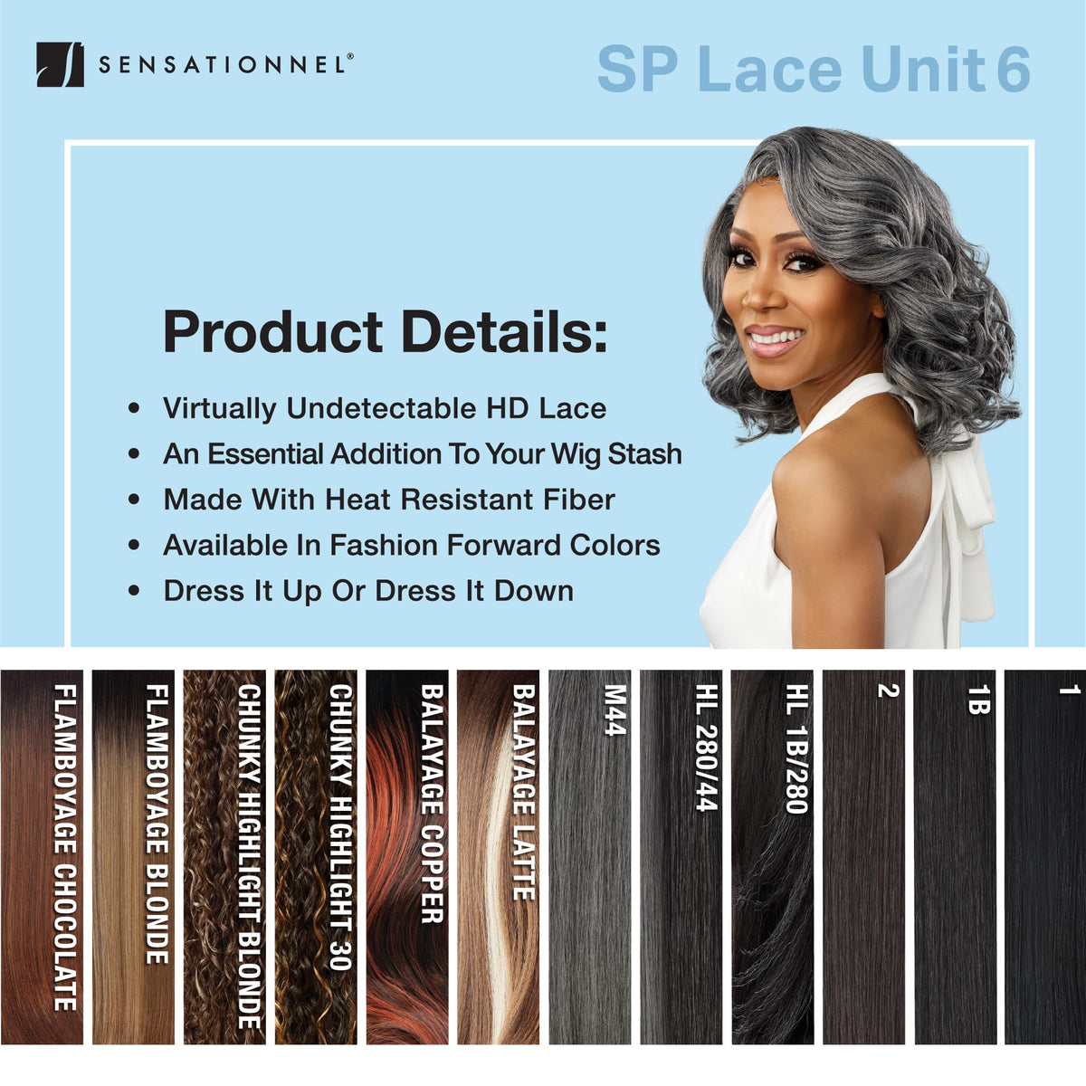 Sensationnel Dashly Lace Saltandpepper Wig-Sp Unit 6, BALAYAGELATTE