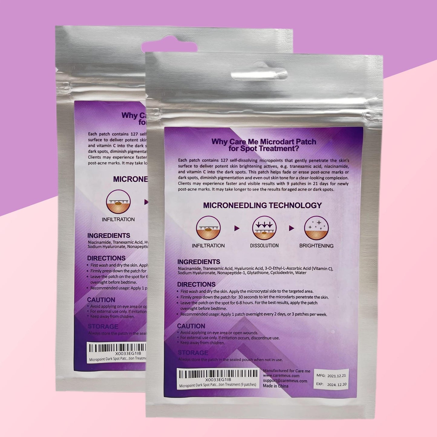 Microdart Dark Spot Patch with 127 Micropoints (1 Pack of 9 Patches) - Fades & Brightens Acne Marks, Dark Spots & Discoloration - Post-Acne Treatment Beauty & Personal Care Care me