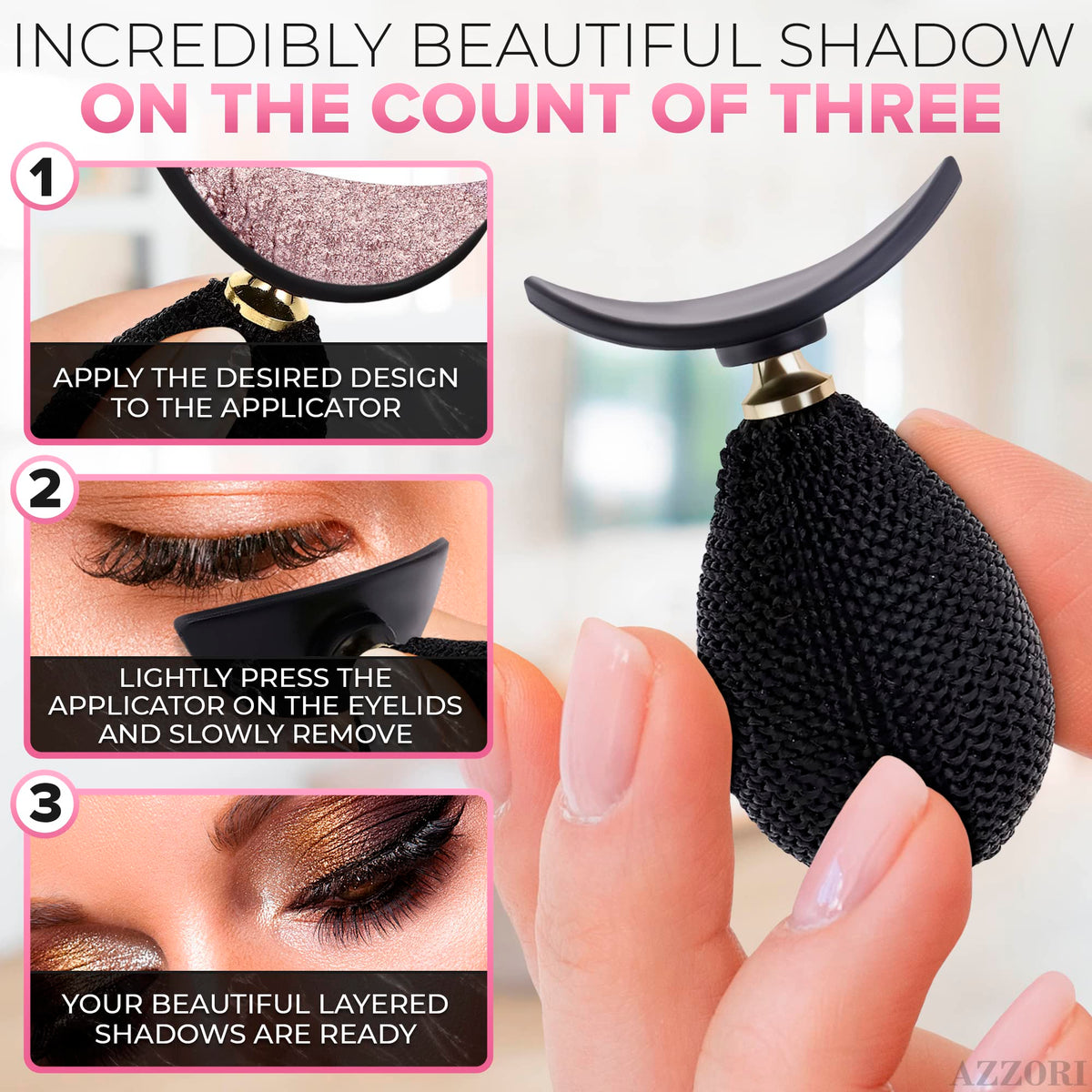 Eyeshadow Stamp - Winged Eyeliner Stamp for Quick Eye Looks, Eye Liner Stencil Tool with Soft Silicone Edge for Smooth Crease - Reusable Eyeshadow Beauty & Personal Care AZZORI