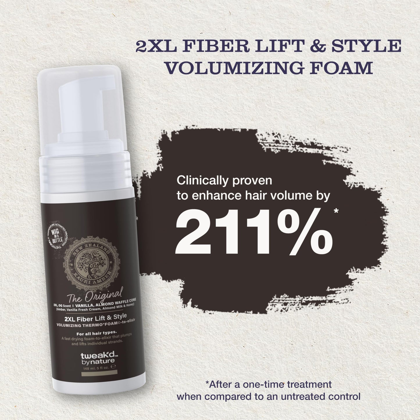 Tweak’d by Nature - 2XL Fiber Lift & Style Volumizing Foam, Hydrating (5oz) Beauty & Personal Care Tweak'd by Nature