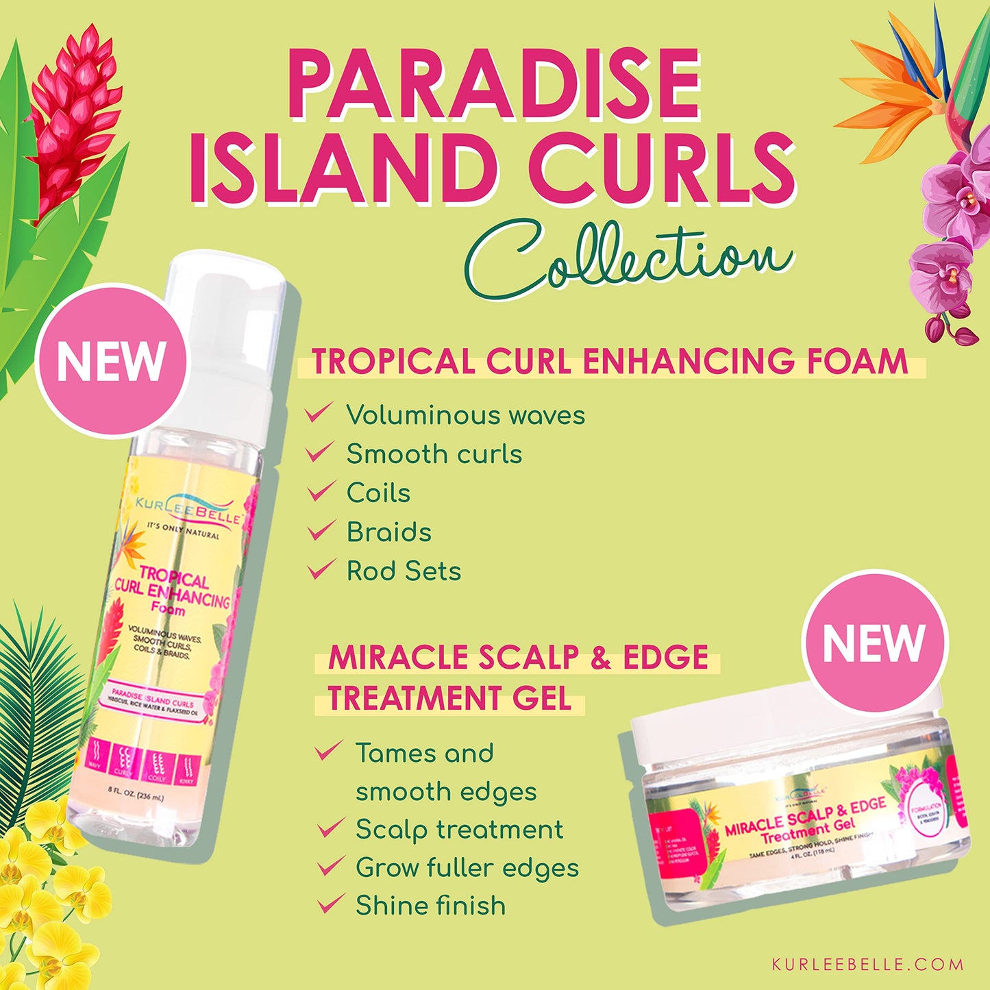 Kurlee Belle Tropical Curl Enhancing Foam Beauty & Personal Care Kurlee Belle