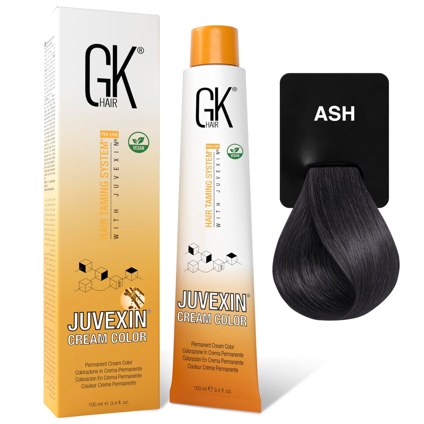 GK HAIR Global Keratin Professional Hair Color Cream Tube (3.4 Fl Oz/100ml) Nourishing & Cleansing Colors for Styling High Performance Long Lasting Beauty & Personal Care GK HAIR
